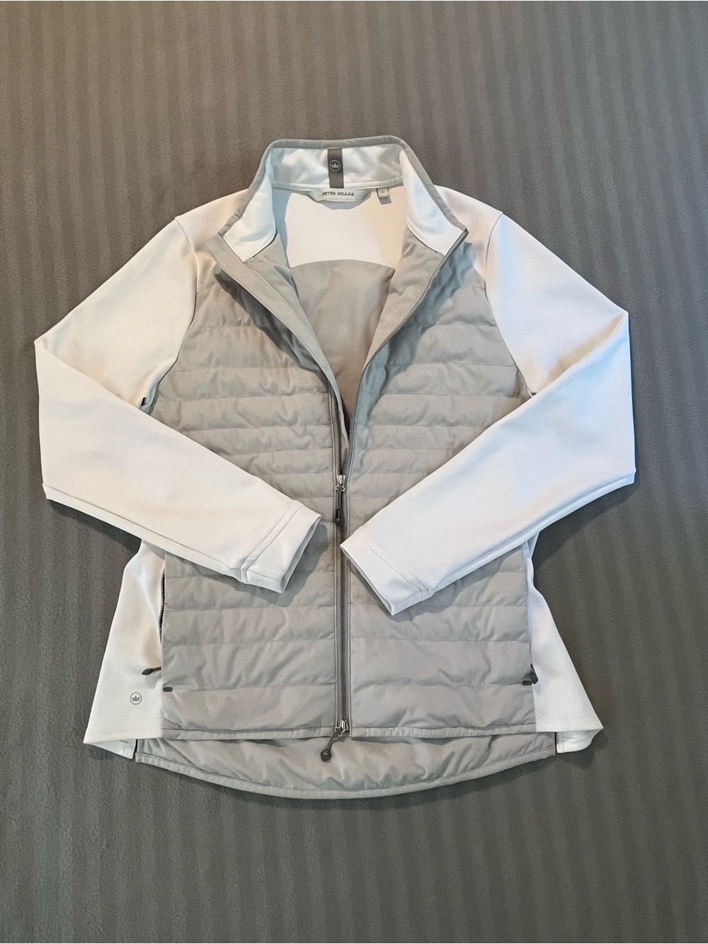 Peter Millar Light Gray Quilted Hybrid Jacket - Women